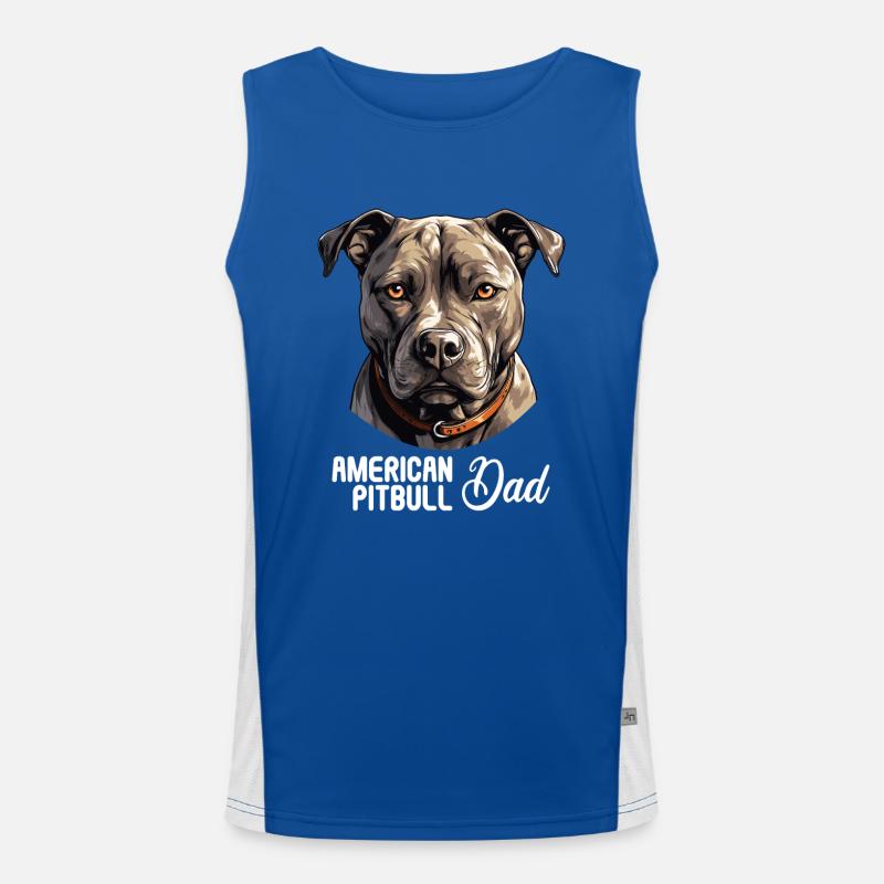 Hund American Pitbull Funktionelles Kontrast-Tank Top für Männer 