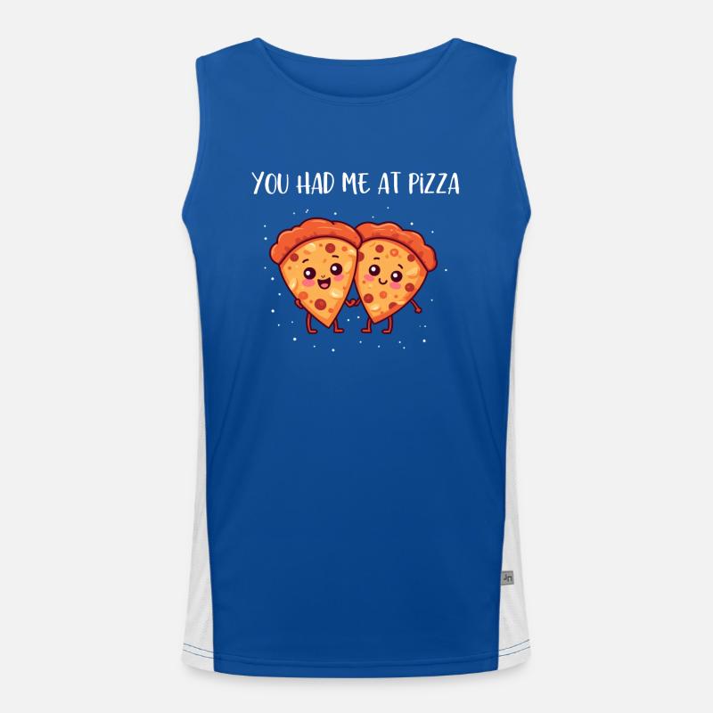Tu m’as eu à la pizza Débardeur respirant contrasté Homme 