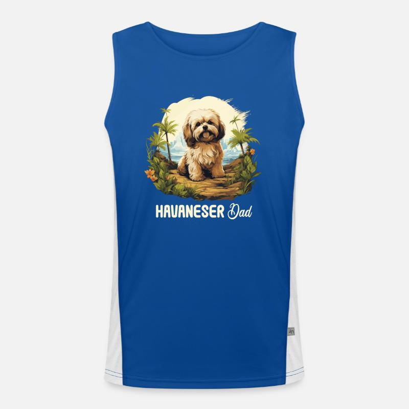 Dog Havanese Men's Functional Contrast Tank Top 