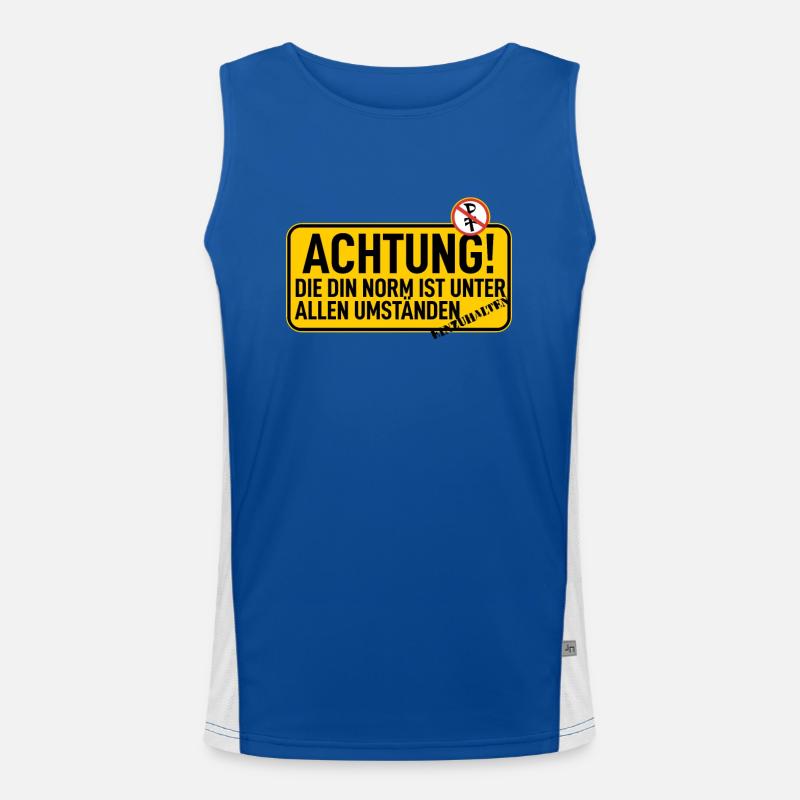 Attention: DIN standard regulation Men's Functional Contrast Tank Top 