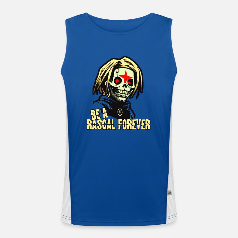 Be a rogue and a rascal forever, zombie Men's Functional Contrast Tank Top 