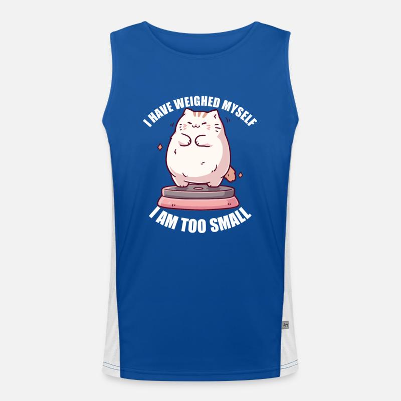 I've weighed myself I'm too small cat Men's Functional Contrast Tank Top 