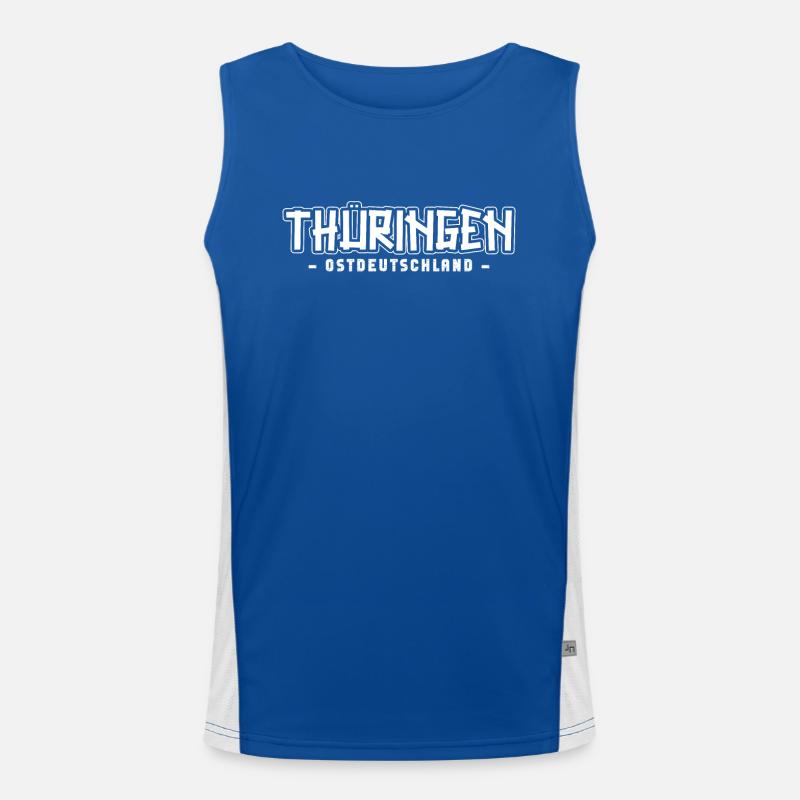 Thuringian Thuringian Thuringia - Men's Functional Contrast Tank Top  - royal/white