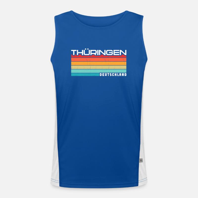 Thuringian Thuringian Thuringia - Men's Functional Contrast Tank Top  - royal/white