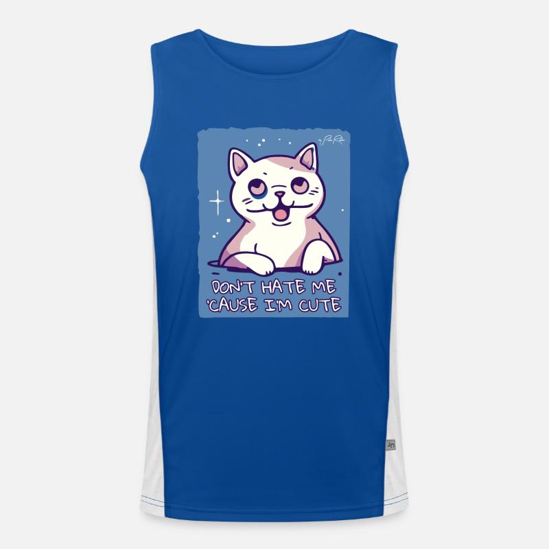 Ne me déteste pas parce que je suis mignon, chat Débardeur respirant contrasté Homme 