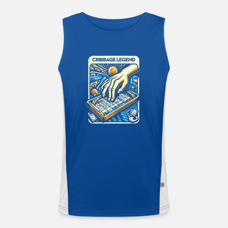 Cribbage Legend – humorous gift Men's Functional Contrast Tank Top 