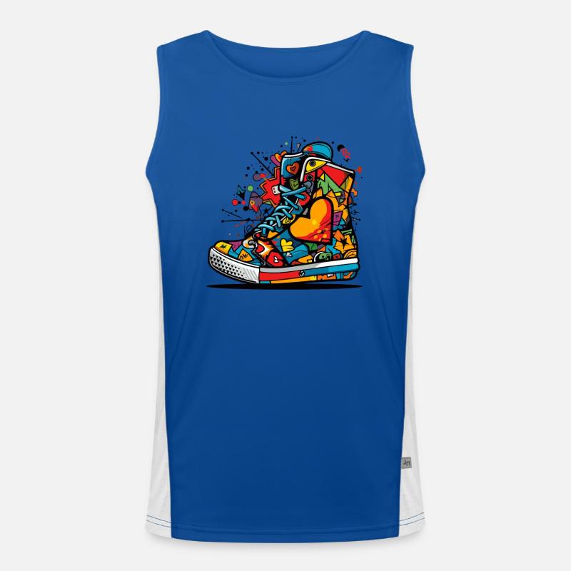 Sneaker d’amour Graffiti Débardeur respirant contrasté Homme 