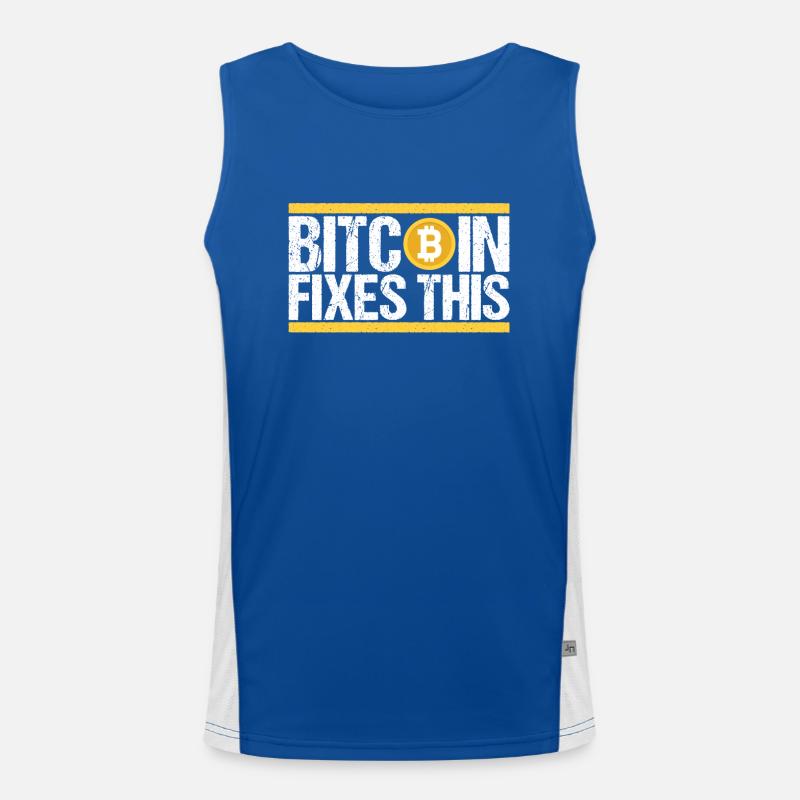 Bitcoin Fixes this Men's Functional Contrast Tank Top 