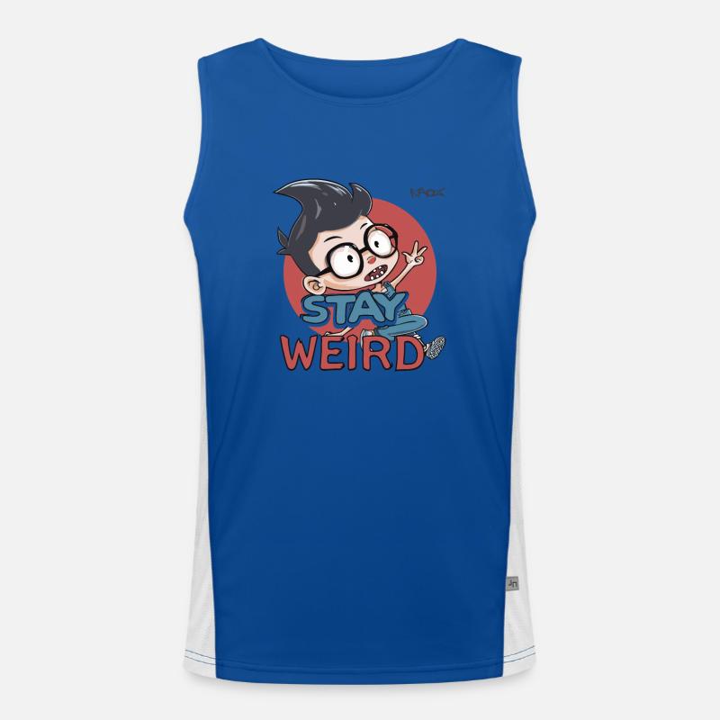 Reste étrange, coquin intelligent Débardeur respirant contrasté Homme 