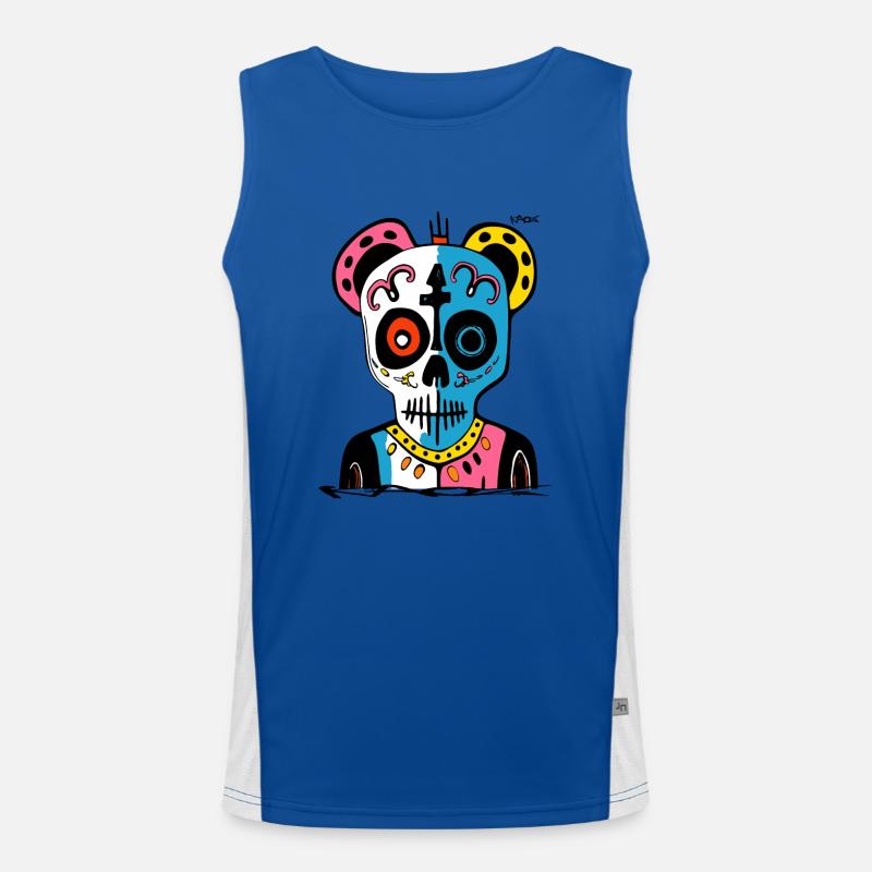 Modern Art Abstract Pop Panda Zombie Men's Functional Contrast Tank Top 