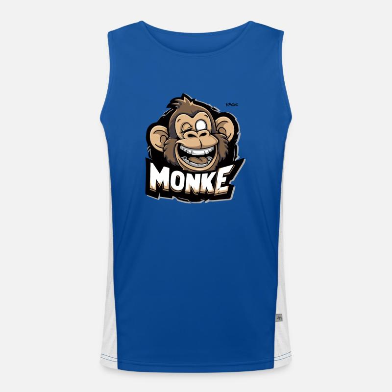 A funny monkey Men's Functional Contrast Tank Top 