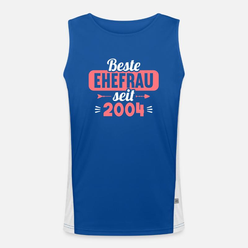 Beste Ehefrau seit 2004 20.Hochzeitstag Funktionelles Kontrast-Tank Top für Männer 