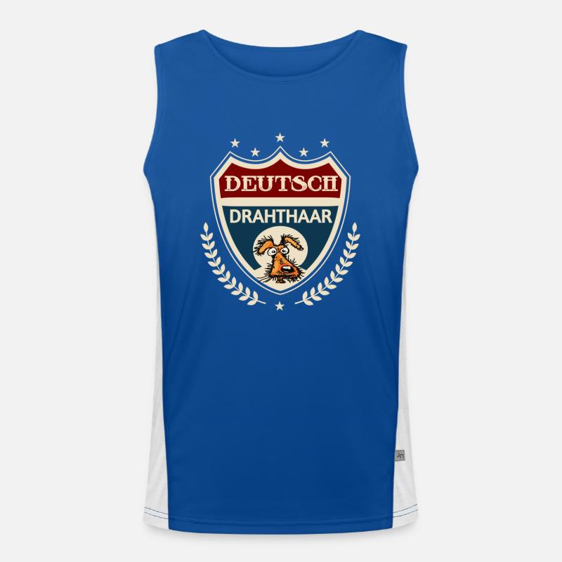 German Wirehaired Pointer Men's Functional Contrast Tank Top 
