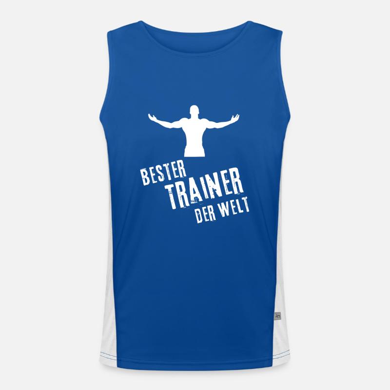 Bester Trainer Geschenk Bester Trainer der Welt Funktionelles Kontrast-Tank Top für Männer 
