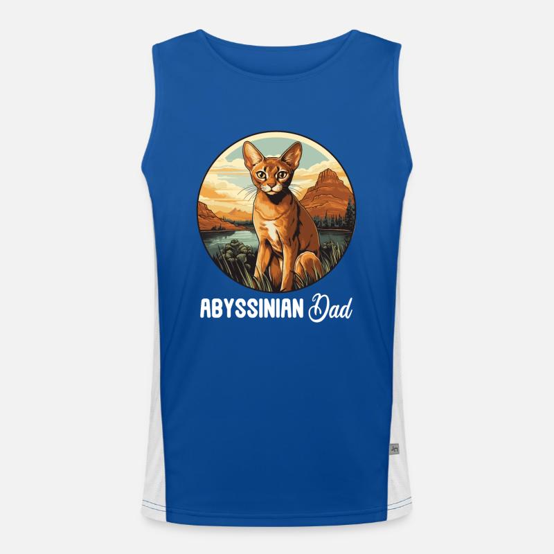 Abyssinian Cat Abessinierkatze Funktionelles Kontrast-Tank Top für Männer 