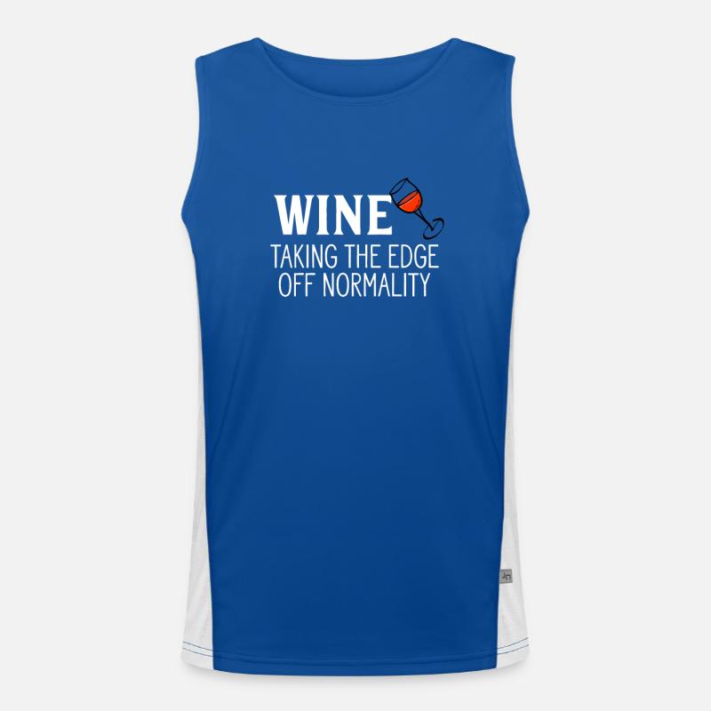 Le vin rouge prend le bord de la normalité Happy Wine Débardeur respirant contrasté Homme 