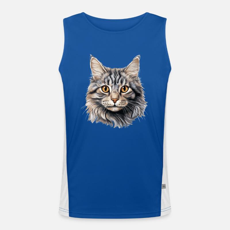 Cat Cats American Bobtail Men's Functional Contrast Tank Top 