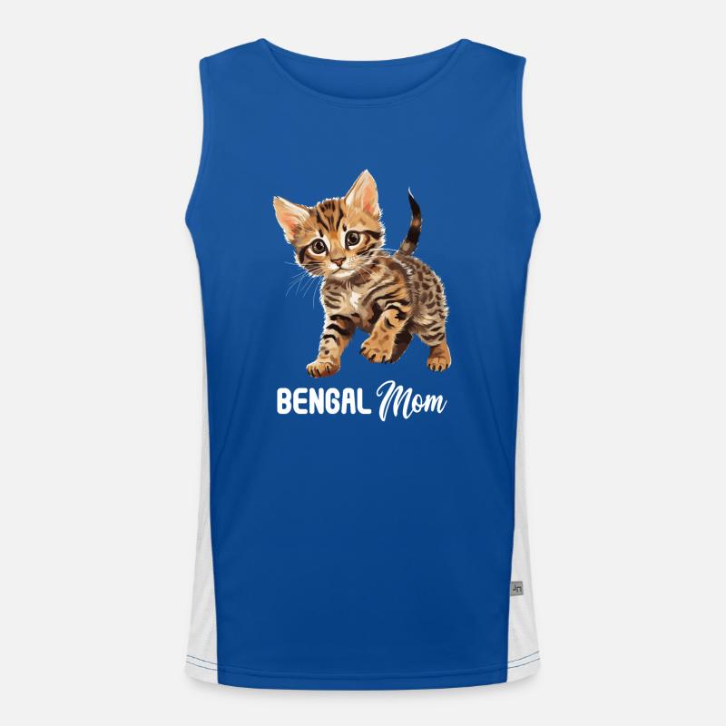Bengal Cat Bengalkatze Funktionelles Kontrast-Tank Top für Männer 