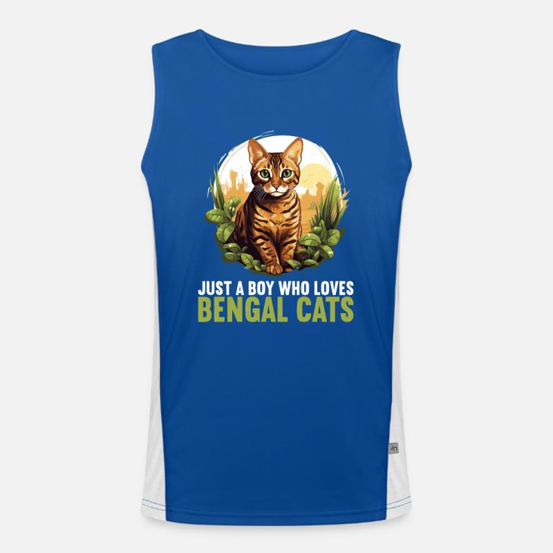 Bengal Cat Bengalkatze Funktionelles Kontrast-Tank Top für Männer 