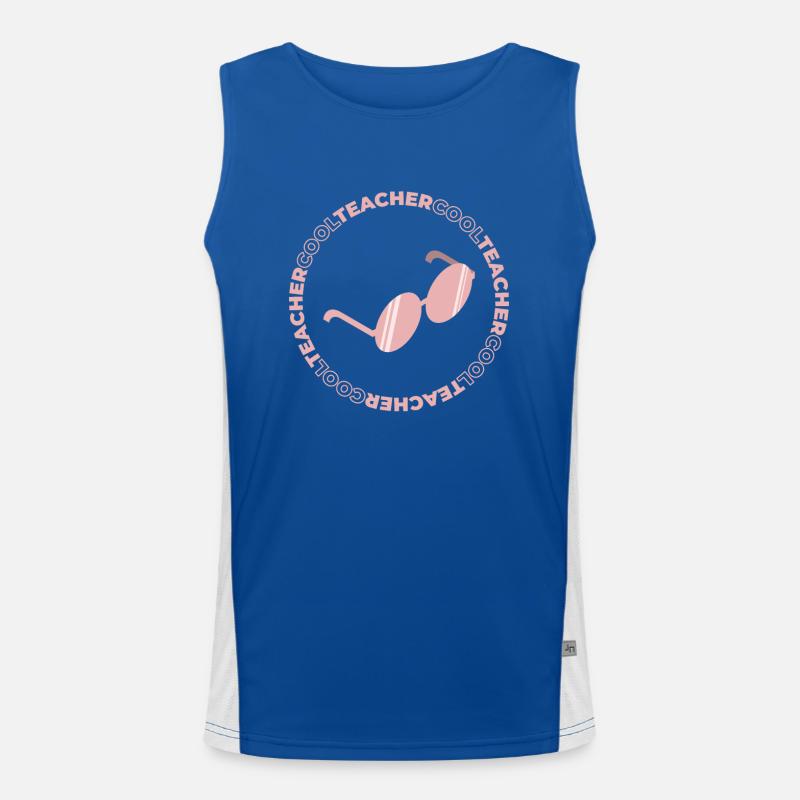 Cool Teacher - Perfect Gift for Cool Teachers Men's Functional Contrast Tank Top 