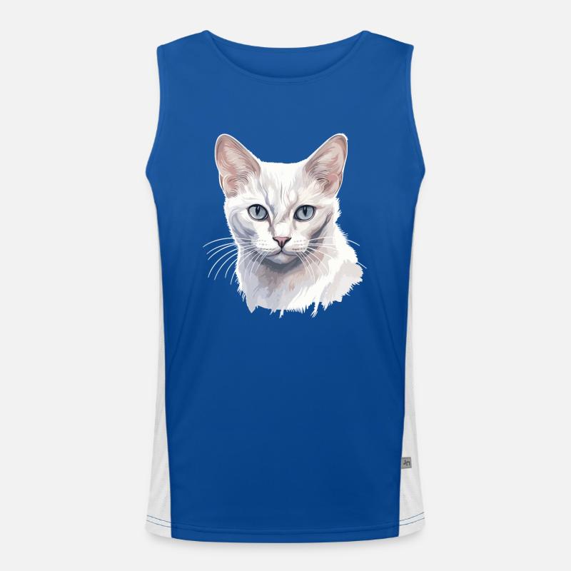 Burmilla Chaton Burmilla Chat Débardeur respirant contrasté Homme 