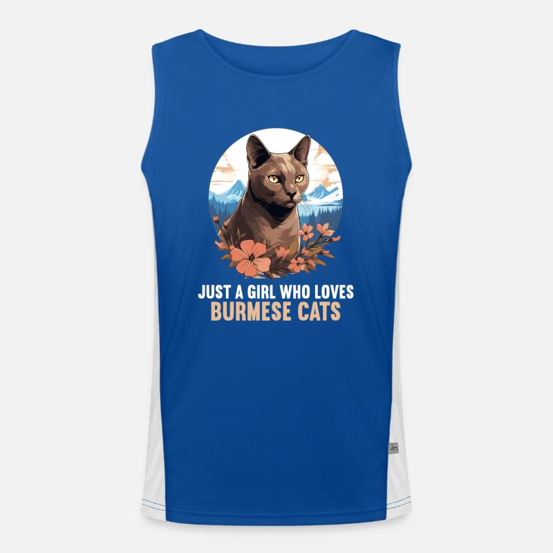 Chat birman Birmanie Katze Débardeur respirant contrasté Homme 