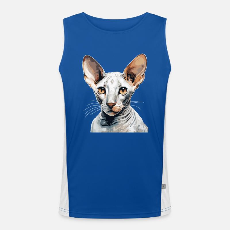 Cornish Rex Kätzchen Cornish Rex Katze Funktionelles Kontrast-Tank Top für Männer 