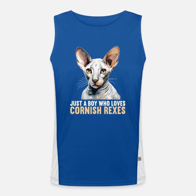 Cornish Rex Kätzchen Cornish Rex Katze Funktionelles Kontrast-Tank Top für Männer 