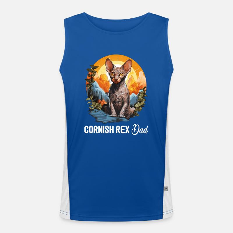 Cornish Rex Kätzchen Cornish Rex Katze Funktionelles Kontrast-Tank Top für Männer 