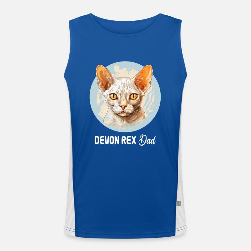 Devon Rex Kätzchen Devon Rex Katze Funktionelles Kontrast-Tank Top für Männer 