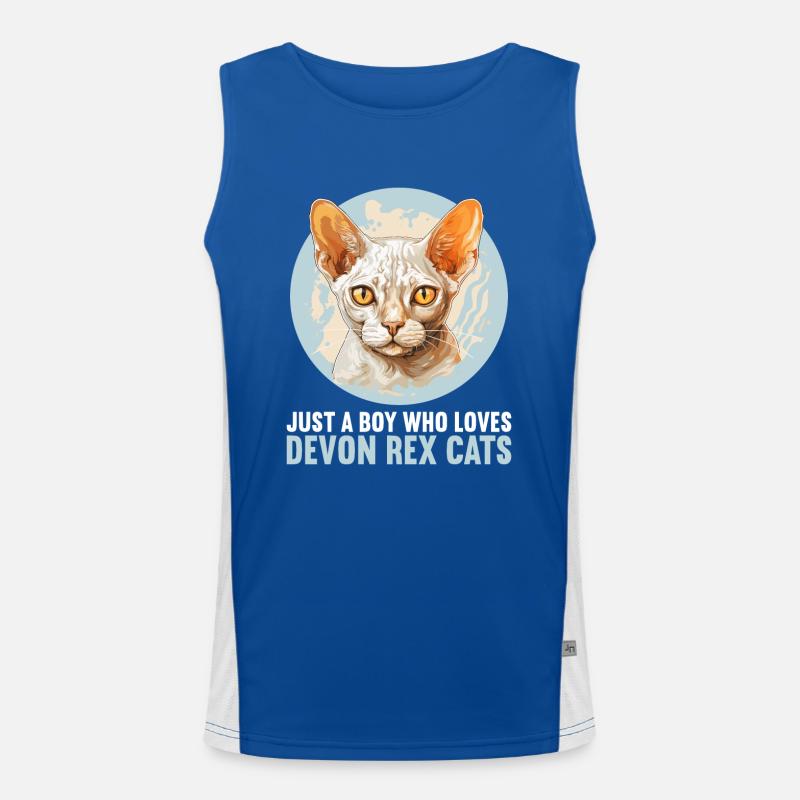 Chaton Devon Rex Chat Devon Rex Débardeur respirant contrasté Homme 