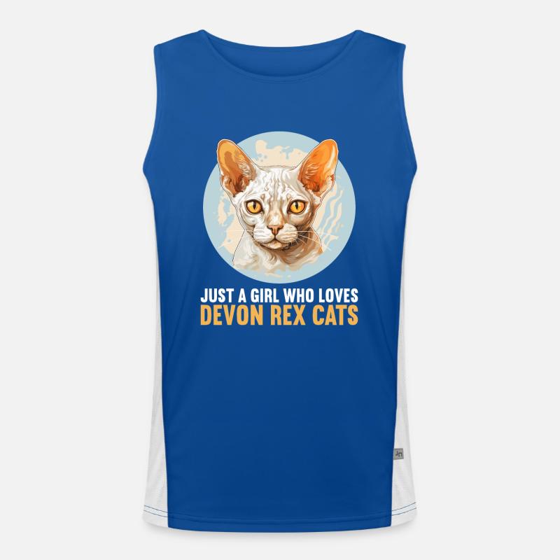 Chaton Devon Rex Chat Devon Rex Débardeur respirant contrasté Homme 