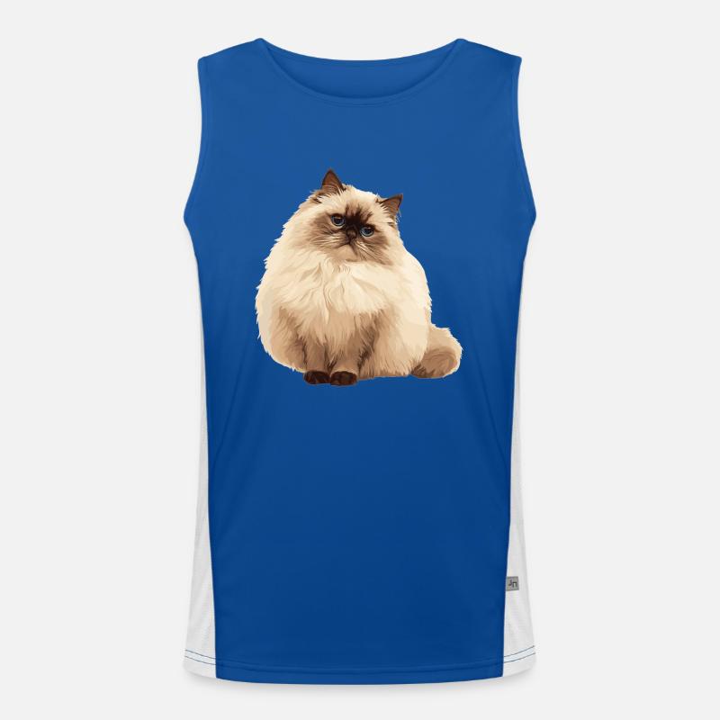 Himalayan Cat Colourpoint Katze Men's Functional Contrast Tank Top 