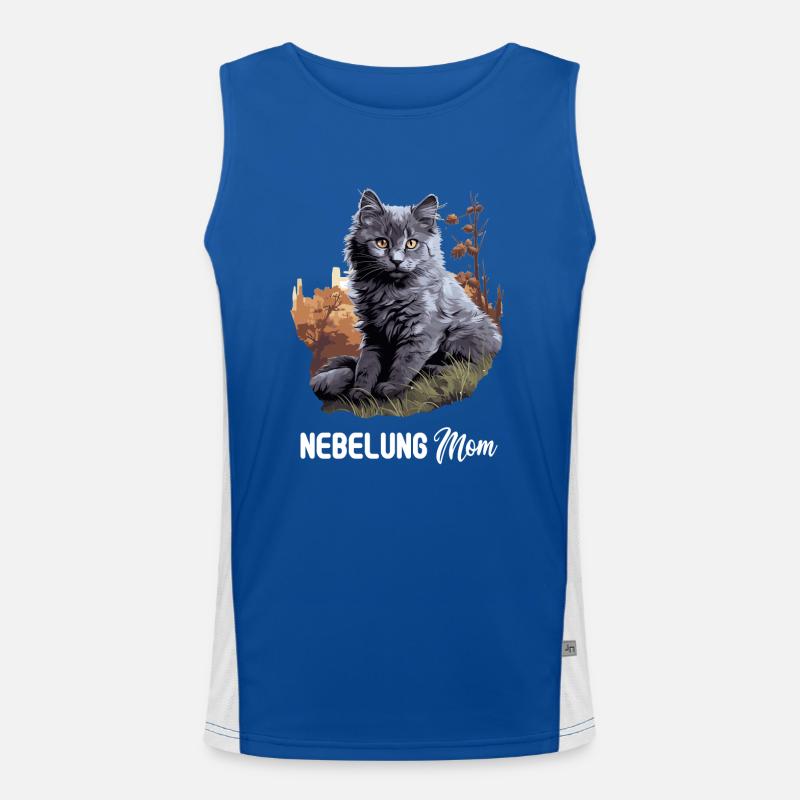 Nebelung Kätzchen Nebelung Katze Funktionelles Kontrast-Tank Top für Männer 