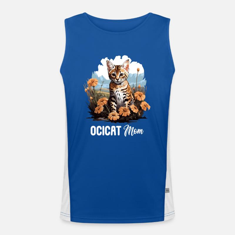 Ocicat Kitten Ocicat Cat Men's Functional Contrast Tank Top 