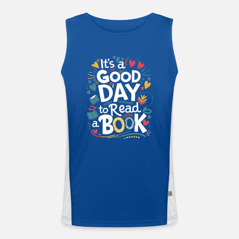 ITS A GOOD DAY TO READ A BOOK Men's Functional Contrast Tank Top 