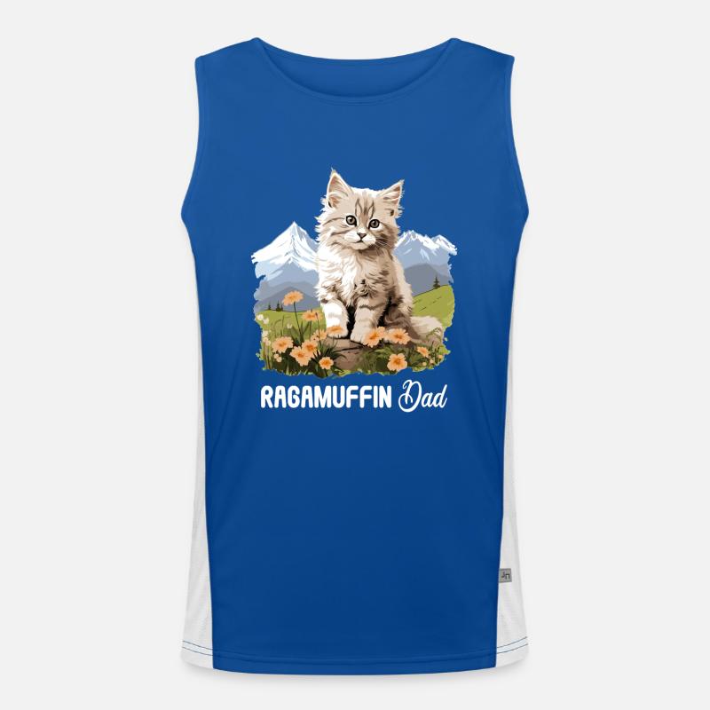 Ragamuffin Kätzchen Ragamuffin Katze Funktionelles Kontrast-Tank Top für Männer 
