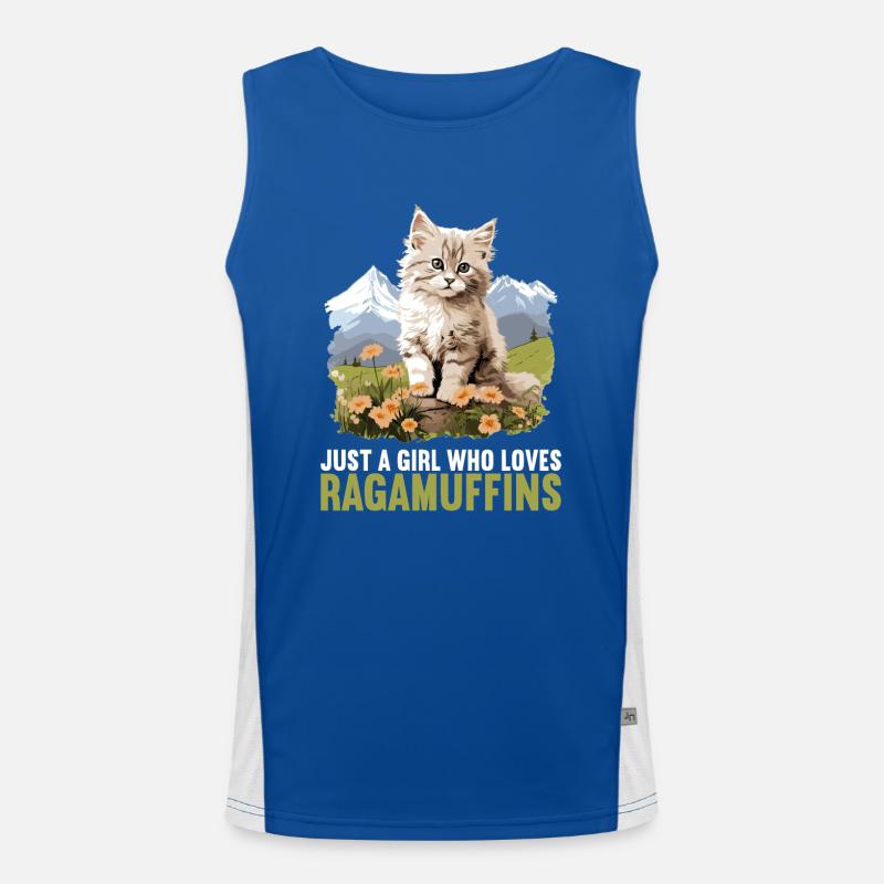 Ragamuffin Kätzchen Ragamuffin Katze Funktionelles Kontrast-Tank Top für Männer 