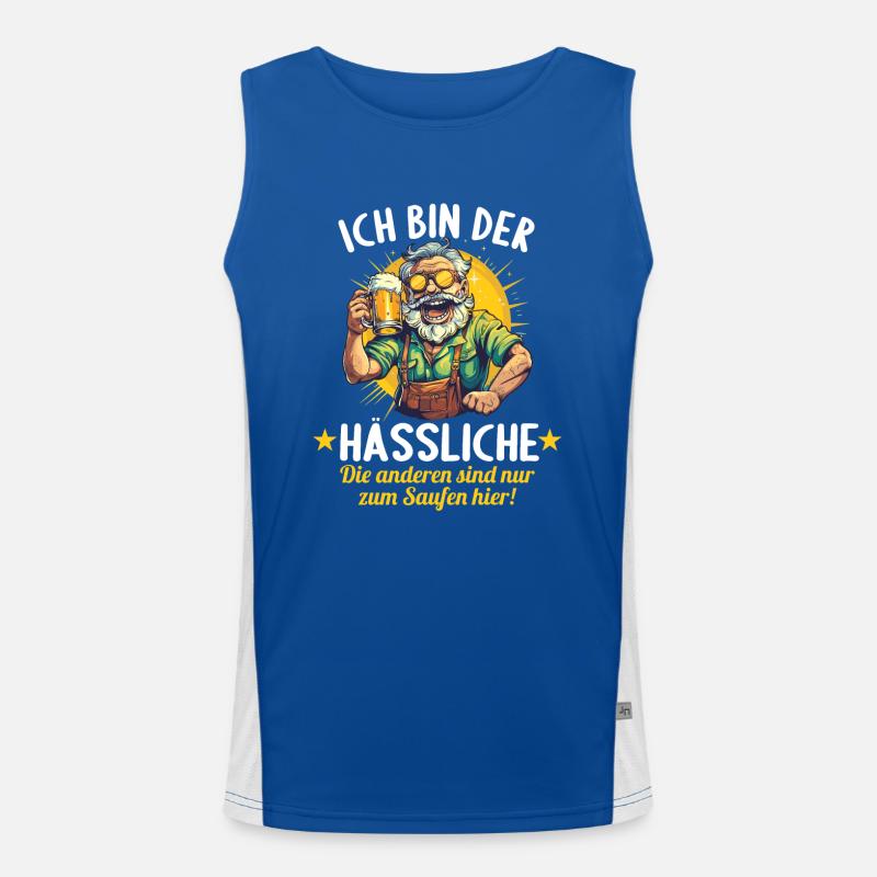 Der Hässliche heiratet JGA Junggesellenabschied Funktionelles Kontrast-Tank Top für Männer 
