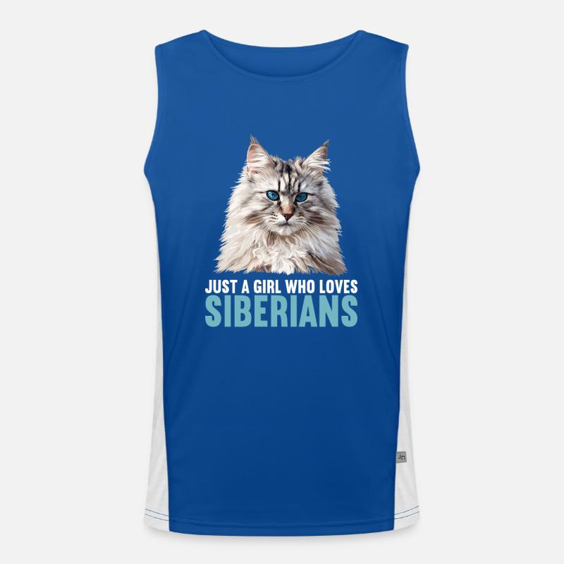 Siberian Cat Sibirische Katze Men's Functional Contrast Tank Top 