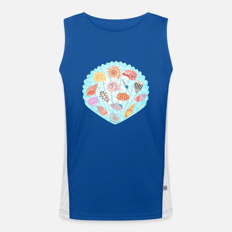 Tropical seashell Men's Functional Contrast Tank Top 