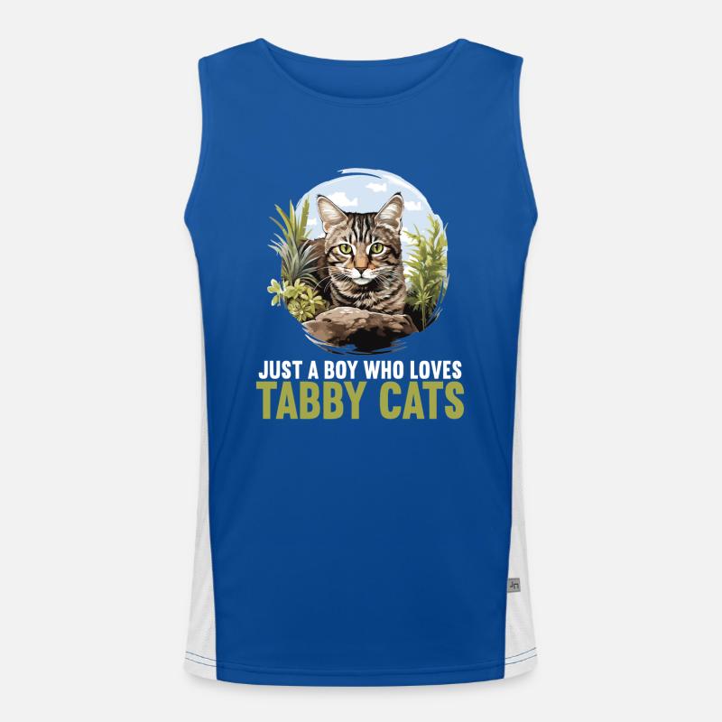 Tabby Kätzchen Tabby Katze Funktionelles Kontrast-Tank Top für Männer 