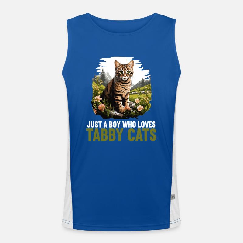 Tabby Kitten Tabby Cat Men's Functional Contrast Tank Top 