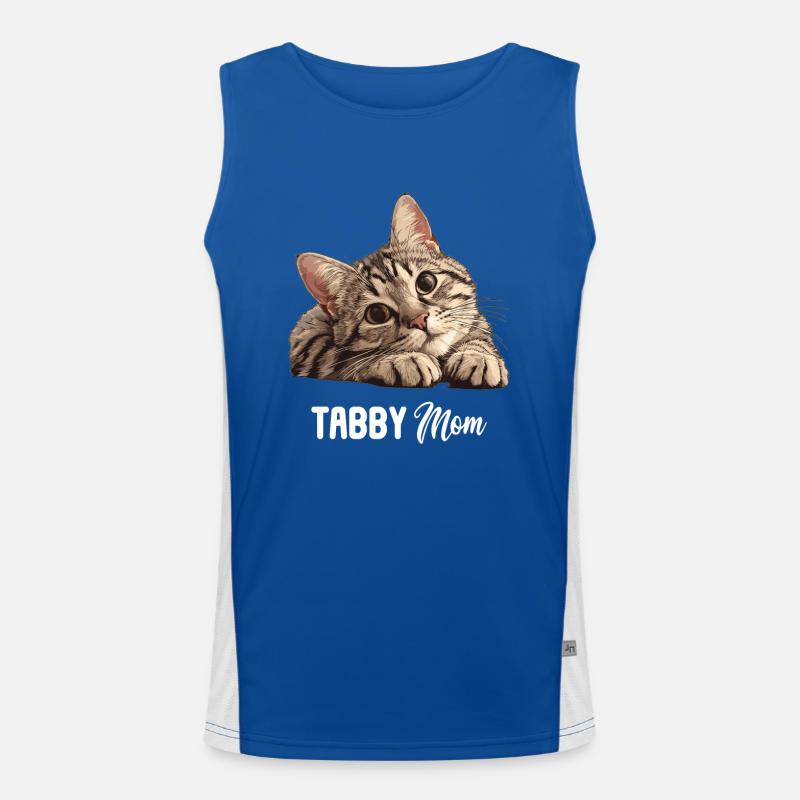 Tabby Kitten Tabby Cat - Men's Functional Contrast Tank Top - royal/white