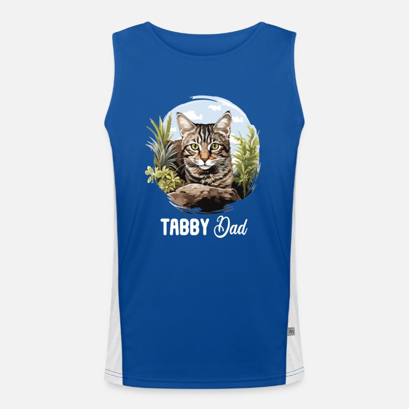 Tabby Kitten Tabby Cat Men's Functional Contrast Tank Top 