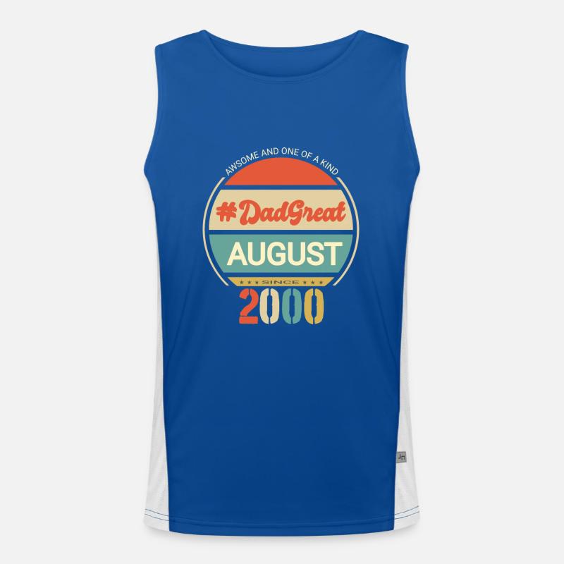Papa great August 2000 Men's Functional Contrast Tank Top 