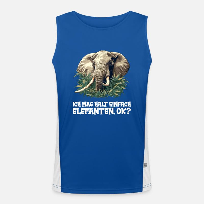 Elephant Elephant - Men's Functional Contrast Tank Top  - royal/white