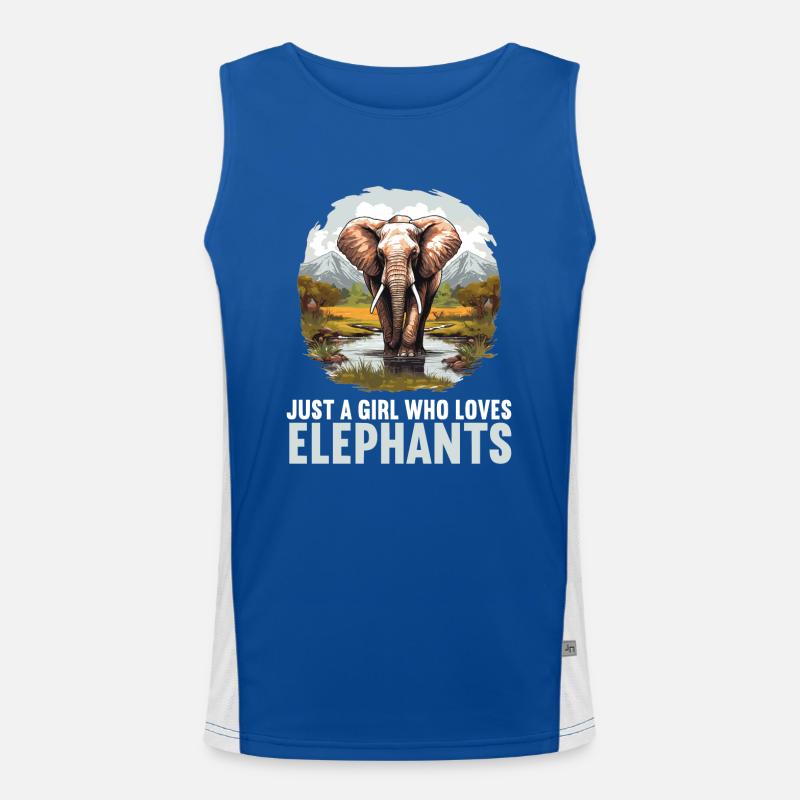 Elephant Elephant - Men's Functional Contrast Tank Top  - royal/white