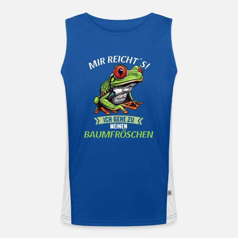 Tree Frog Baumfrösche Baumfrosch - Men's Functional Contrast Tank Top  - royal/white