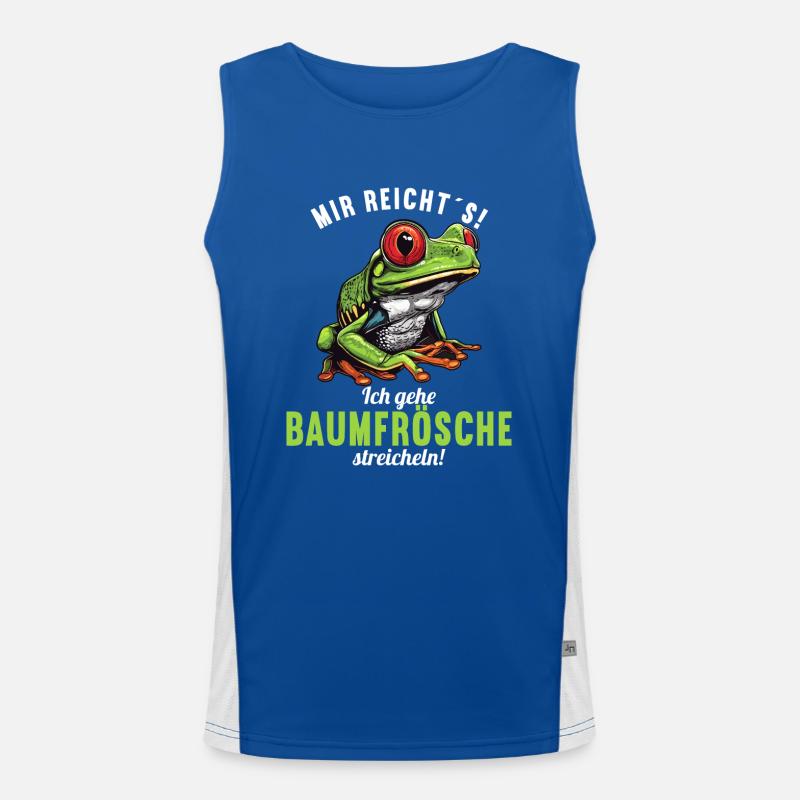 Tree Frog Baumfrösche Baumfrosch - Men's Functional Contrast Tank Top  - royal/white